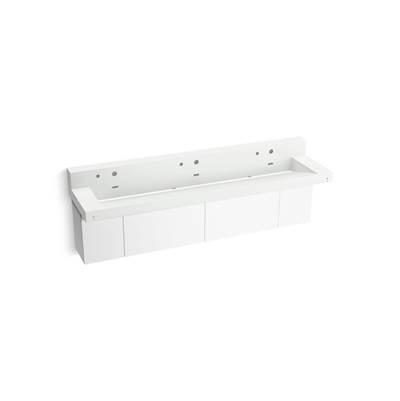 ConstellationE 90'' wall-mount trough lavatory system with backsplash by Kohler