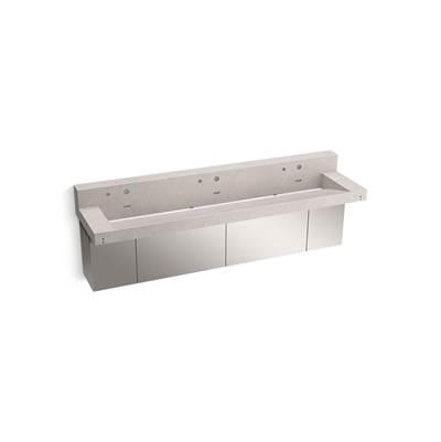 ConstellationE 90'' wall-mount trough lavatory system with backsplash by Kohler