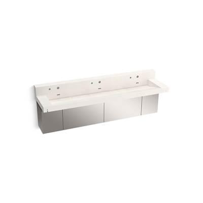 ConstellationE 90'' wall-mount trough lavatory system with backsplash by Kohler