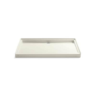 Groove 60'' x 36'' alcove shower base, center drain by Kohler