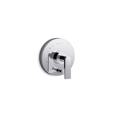 Composed Rite-Temp valve trim with push-button diverter and lever handle by Kohler
