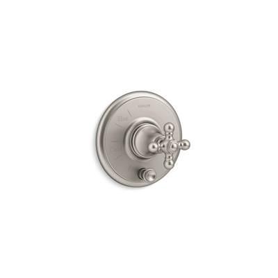 Artifacts Rite-Temp valve trim with push-button diverter and cross handle by Kohler