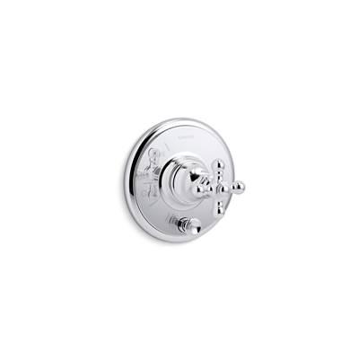 Artifacts Rite-Temp valve trim with push-button diverter and cross handle by Kohler