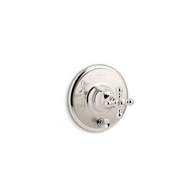 Artifacts Rite-Temp valve trim with push-button diverter and cross handle by Kohler