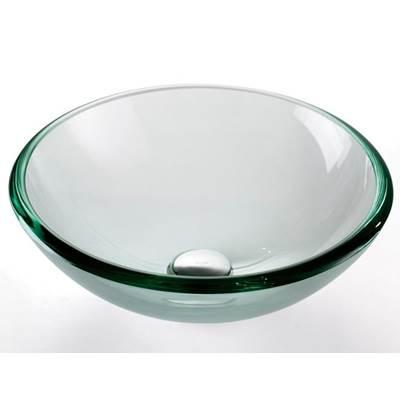 19 mm Thick Glass Vessel Sink in Clear by Kraus