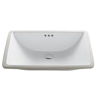 ElavoE 23-inch Rectangular Undermount White Porcelain Ceramic Bathroom Sink with Overflow by Kraus