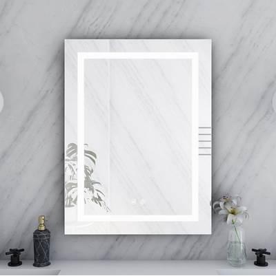 24 by 32 Inch Rectangle Lighted Mirror with Anti-Fog by Maidstone