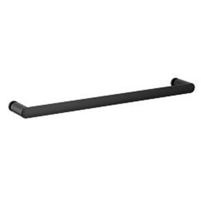 Contemporary Round Glass Install 18'' Towel Bar, Bl by Moen