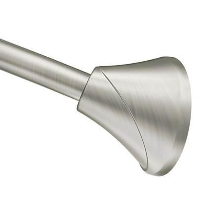 Brushed Nickel Tension Curved Shower Rods by Moen
