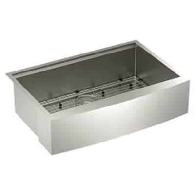 33''x22'' Single Bowl Apron Workstation Sink by Moen