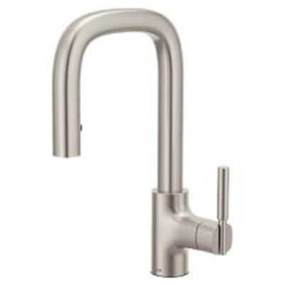 Spot Resist Stainless One-Handle Pulldown Bar Faucet by Moen