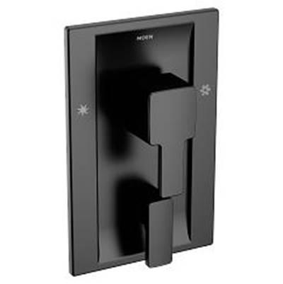 Matte black Posi-Temp(R) with diverter valve trim by Moen