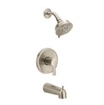 Brushed nickel M-CORE 2 series tub/shower by Moen