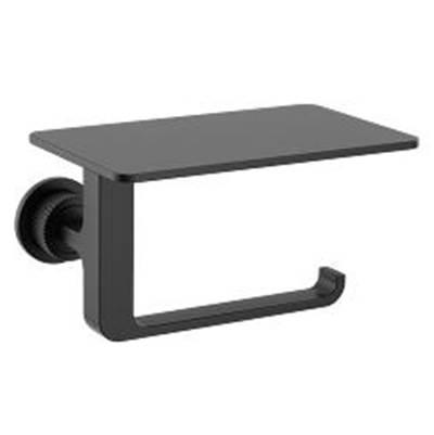 Cambium Single Paper Holder W/shelf, Bl by Moen