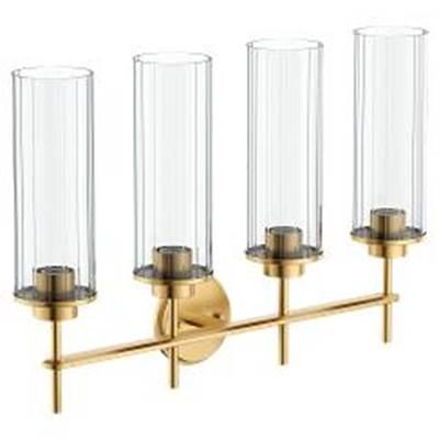 Brushed Gold Four Globe Bath Light by Moen