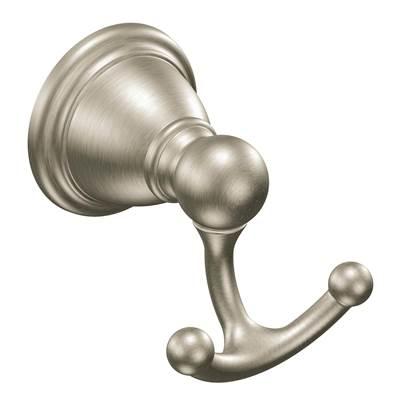Brushed Nickel Double Robe Hook by Moen