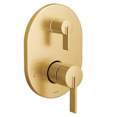 Cia M-CORE 3-Series 2-Handle Shower Trim with Integrated Transfer Valve in Brushed Gold (Valve Sold Separately) by Moen