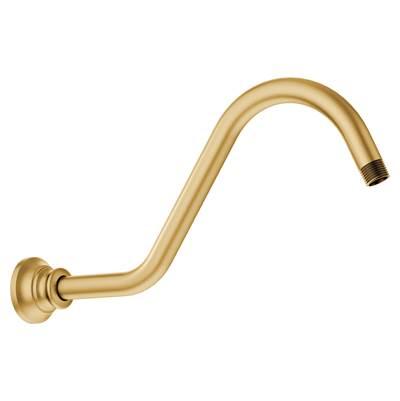 Waterhill 14-Inch Replacement Extension Curved Shower Arm, Brushed Gold by Moen