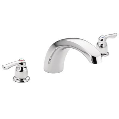 Chateau 2-Handle Low Arc Roman Tub Faucet Trim in Chrome (Valve Sold Separately) by Moen