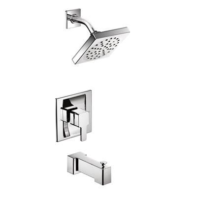 90 Degree Posi-Temp Single-Handle Tub and Shower Trim Kit in Chrome (Valve Sold Separately) by Moen