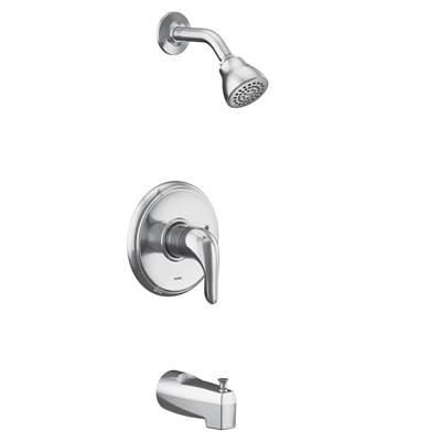 Chateau M-CORE 2-Series Eco Performance 1-Handle Tub and Shower Trim Kit in Chrome (Valve Sold Separately) by Moen