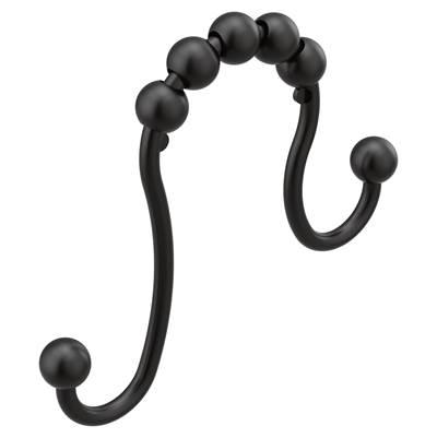 Matte Black Shower Curtain Rings by Moen
