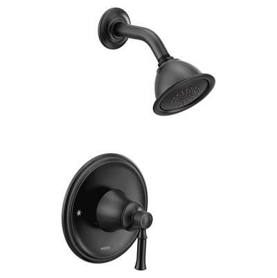 Dartmoor 1-Handle Posi=Temp Shower Only Trim Kit in Matte Black by Moen