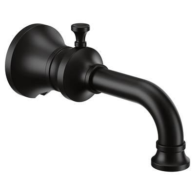 Colinet Traditional Diverter Tub Spout with Slip-fit CC Connection in Matte Black by Moen