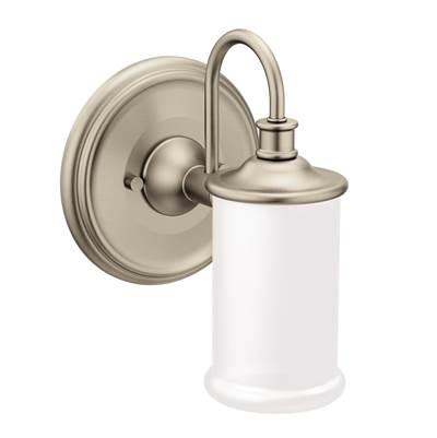 Brushed Nickel One Globe Bath Light by Moen