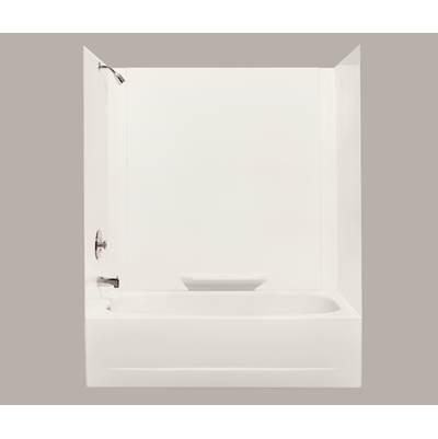 Durawall Bathtub Wall, Fiberglass, Biscuit, 3 Piece