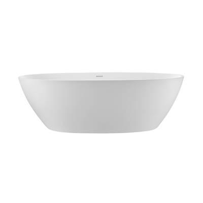ALISSA SCULPTURESTONE FREESTANDING/UNDERMOUNT SOAKER - GLOSS BISCUIT (70.5x37) by MTI Baths