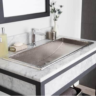 Trough 30 in Brushed Nickel by Native Trails