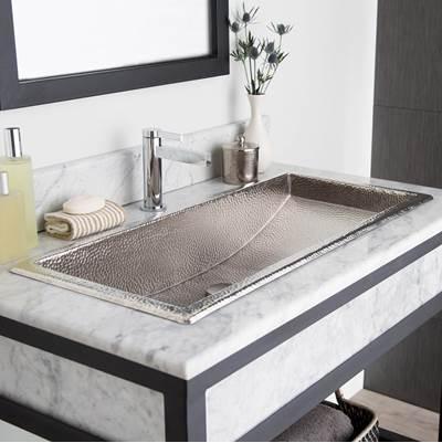 Trough 36 in Brushed Nickel by Native Trails