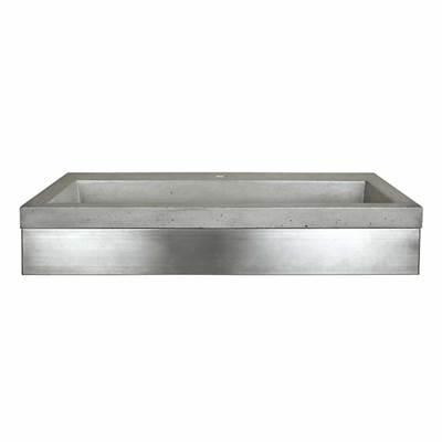 36'' Zaca Vanity Base with NativeStone Trough in Ash by Native Trails