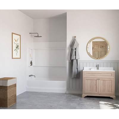 BA-3060 30 x 60 x 60 Veritek Smooth Direct to Stud Tub Wall Kit in White by Swan