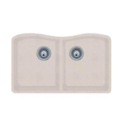 QUED-3322 22 x 33 Granite Undermount Double Bowl Sink in Granito by Swan