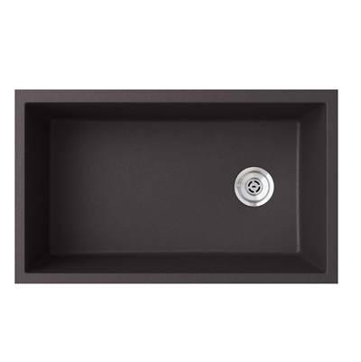 QUSB-3322 22 x 33 Granite Undermount Single Bowl Sink in Nero by Swan