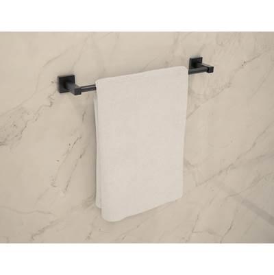 Duro 24 in. Wall-Mounted Towel Bar in Matte Black