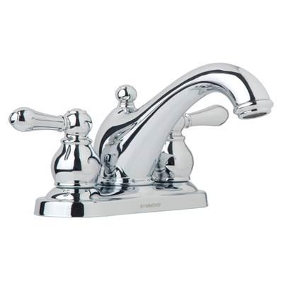 Allura 4 in. Centerset 2-Handle Bathroom Faucet with Drain Assembly in Polished Chrome (1.2 GPM) by Symmons