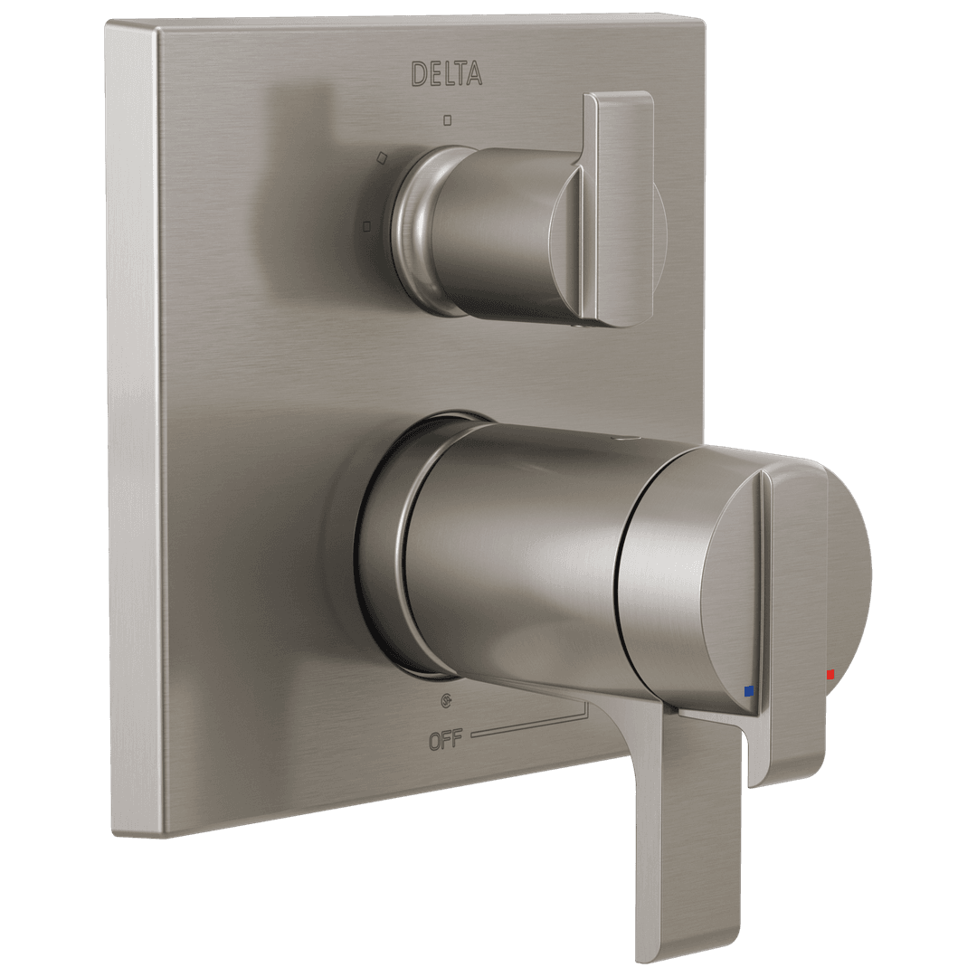 Ara Angular Modern TempAssure 17T Series Valve Trim with 3-Setting Integrated Diverter by Delta Faucet