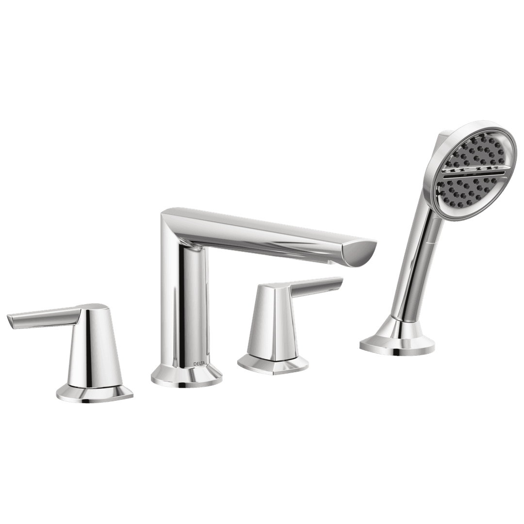 Delta Faucet GaleonE 4-Hole Roman Tub Trim with Hand Shower - Lumicoat Chrome by Delta Faucet