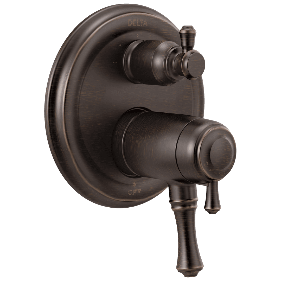 CassidyE Traditional 2-Handle TempAssure 17T Series Valve Trim with 3-Setting Integrated Diverter by Delta Faucet