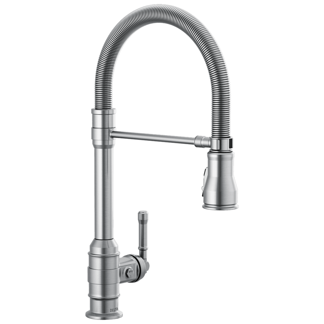 BroderickE Single Handle Pull-Down Kitchen Faucet With Spring Spout by Delta Faucet