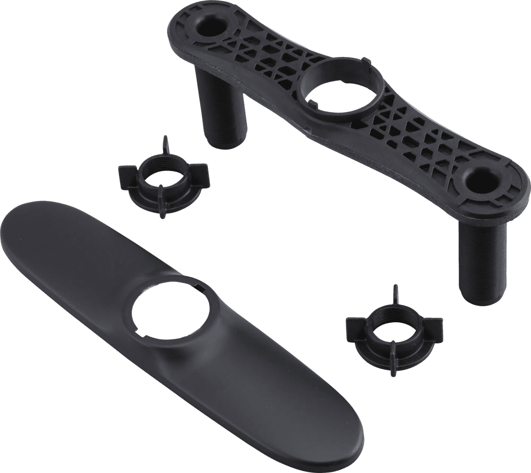 Essa Escutcheon w/ Baseplate & Nuts - Matte Black by Delta Faucet