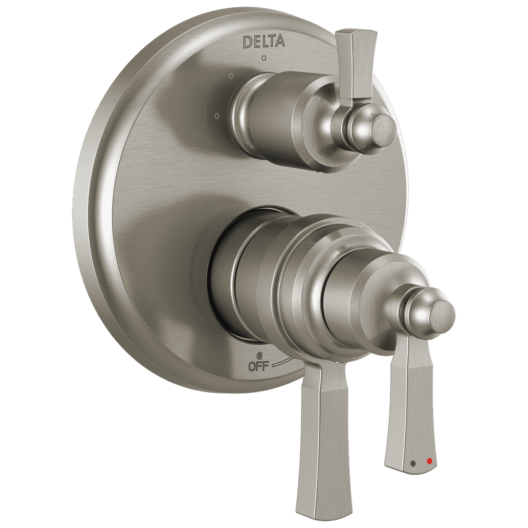 DorvalE Traditional 2-Handle Monitor 17T Series Valve Trim with 6 Setting Diverter - Stainless by Delta Faucet