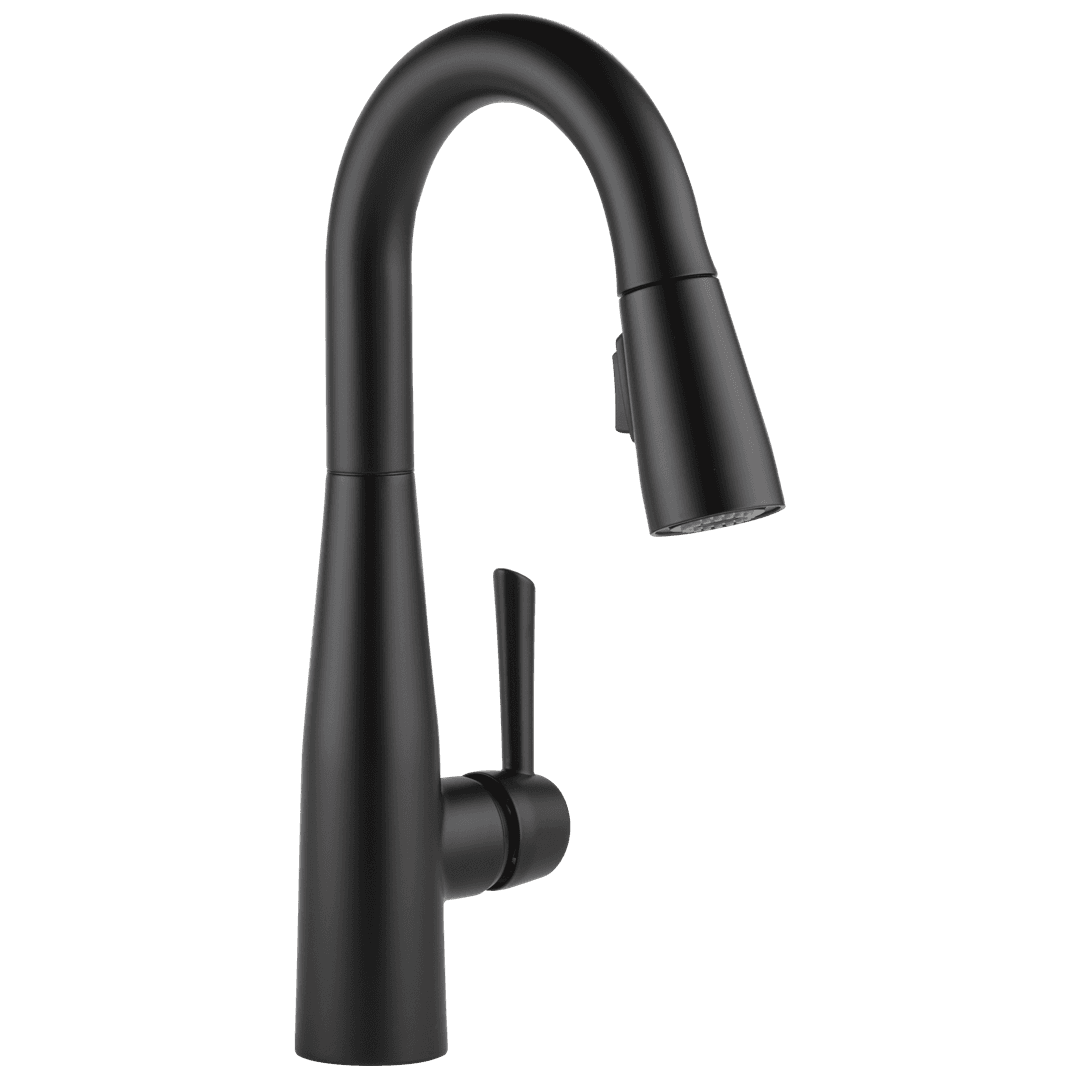 Essa Single Handle Pull-Down Bar / Prep Faucet - Matte Black by Delta Faucet