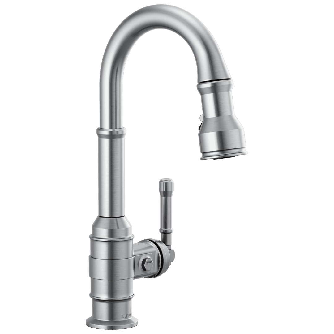 BroderickE Single Handle Pull-Down Bar/Prep Faucet by Delta Faucet