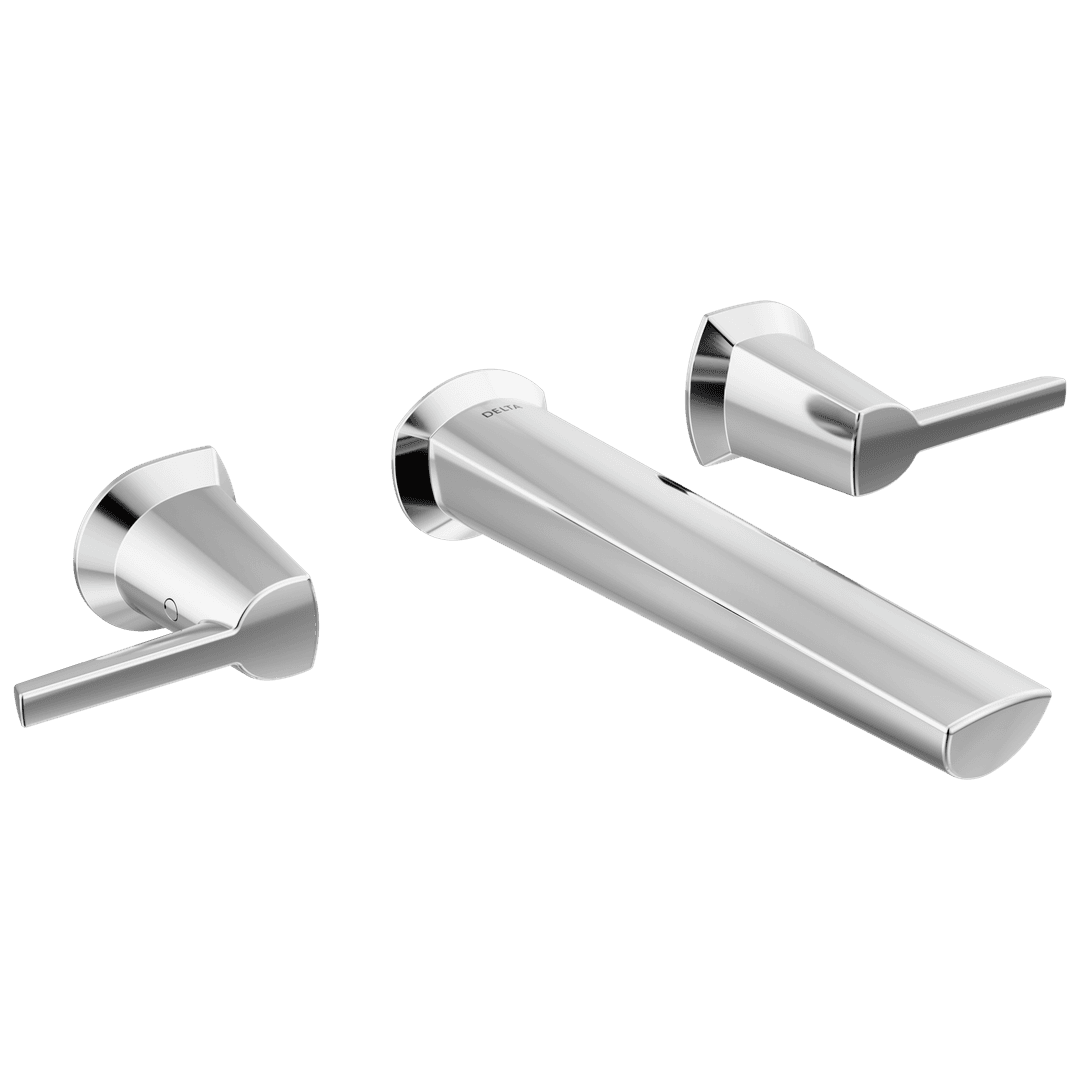 GaleonE Two Handle Wall Mount Bathroom Faucet - Lumicoat Chrome by Delta Faucet