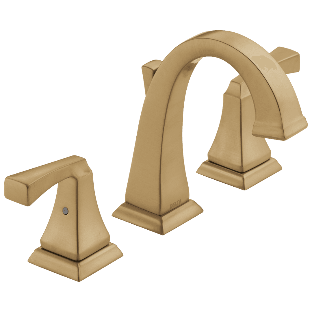 DrydenE Two Handle Widespread Bathroom Faucet - Champagne Bronze by Delta Faucet