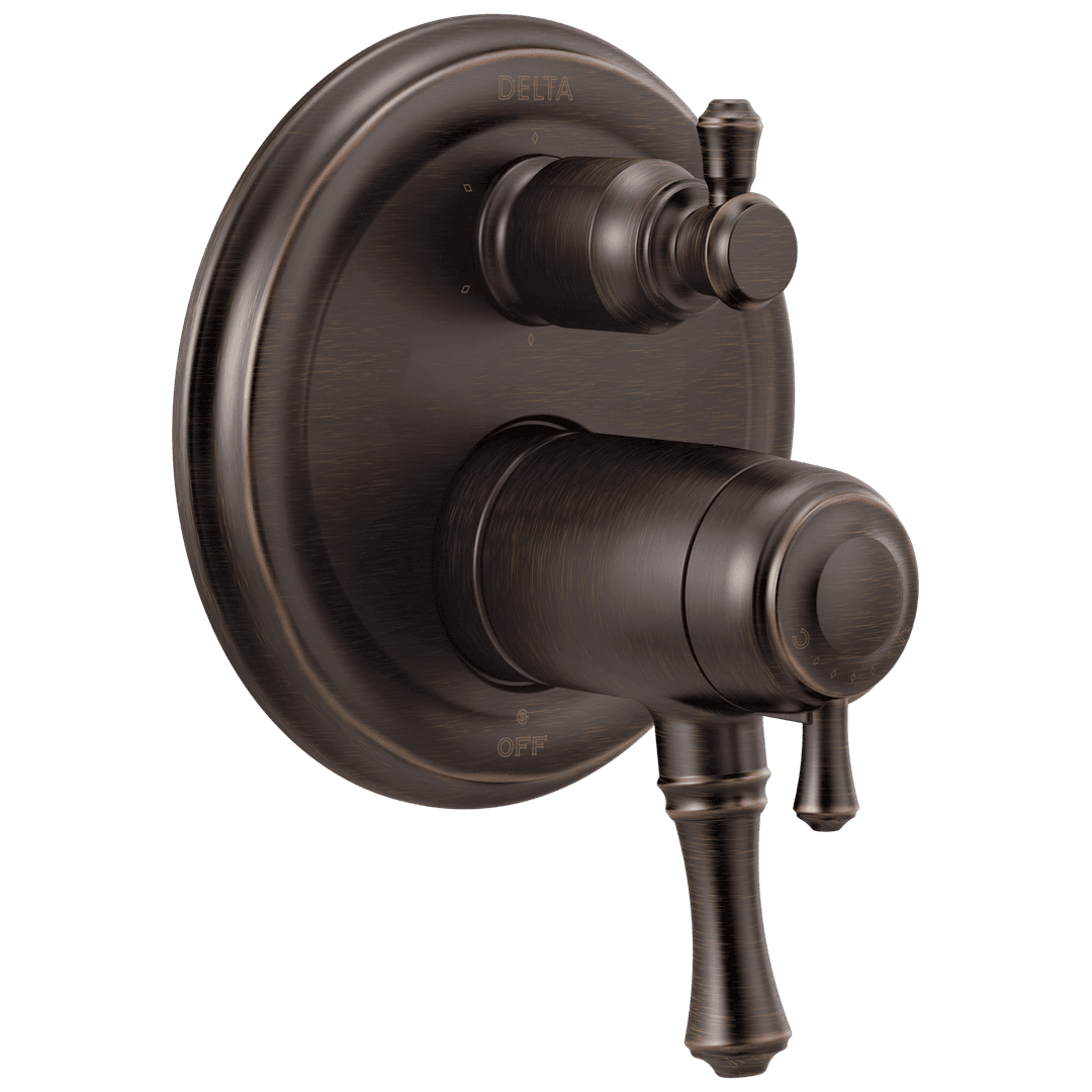 CassidyE Traditional 2-Handle TempAssure 17T Series Valve Trim with 6-Setting Integrated Diverter by Delta Faucet
